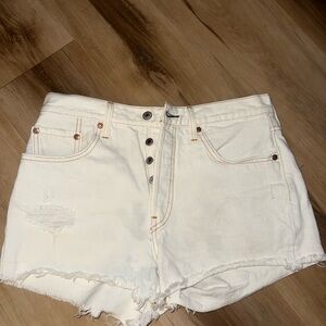 Levi’s Women's White Denim Shorts